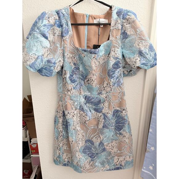 Elliatt Leoni Sequined Puff Sleeve Mini Dress - Picture 8 of 10